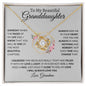To My Beautiful Granddaughter | Love Knot Necklace | I Will Love You Always