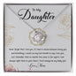 To My Daughter| There In Your Heart - Love Knot Necklace