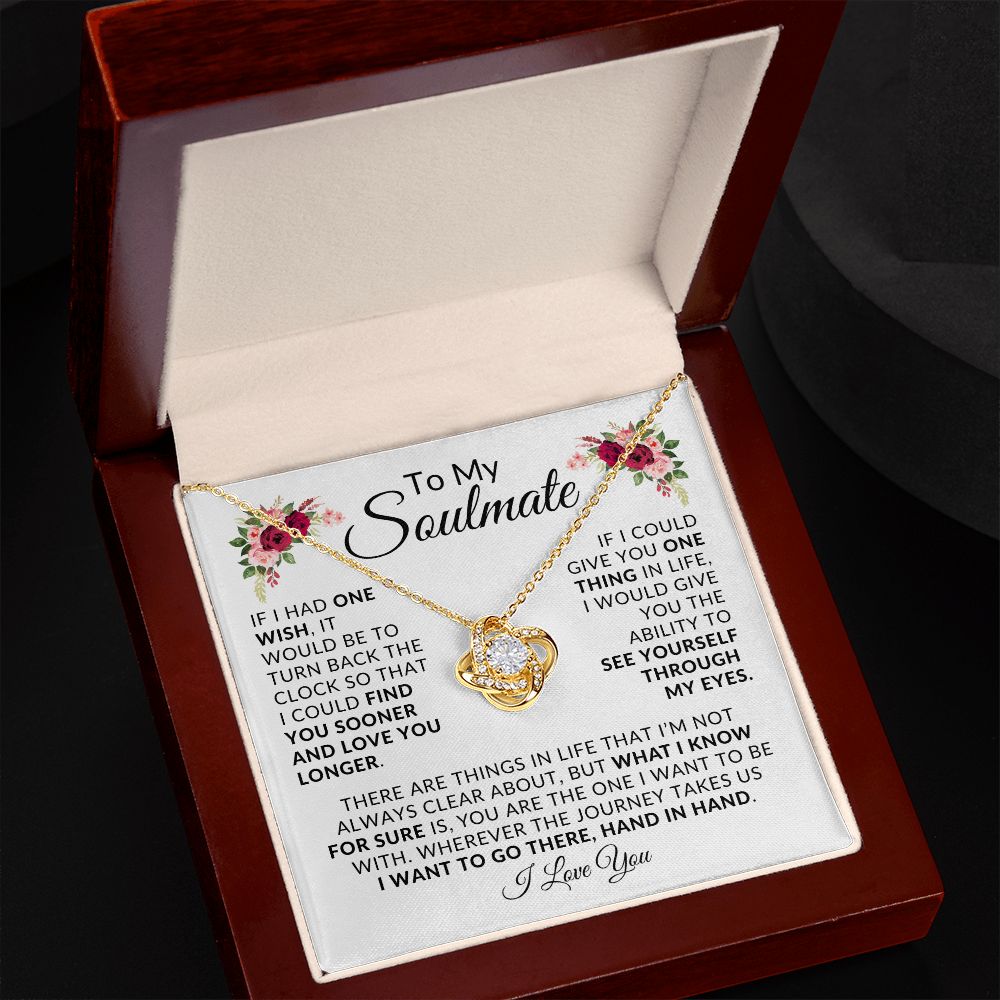 To My Soulmate Love Knot Necklace Gift ❤️