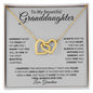 To My Beautiful Granddaughter | Interlocking Hearts | Love grandma