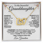 To My Beautiful Granddaughter | Interlocking Hearts Necklace | Love Grandma