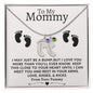 To My Mommy | Engraved Baby Feet with Birthstone | From Your Tummy