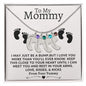 To My Mommy | Engraved Baby Feet with Birthstone | From Your Tummy