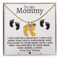 To My Mommy | Engraved Baby Feet with Birthstone | From Your Tummy