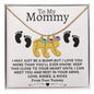 To My Mommy | Engraved Baby Feet with Birthstone | From Your Tummy