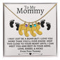 To My Mommy | Engraved Baby Feet with Birthstone | From Your Tummy