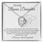 To My Bonus Daughter | Forever Love Necklace | I Love You With All My Heart