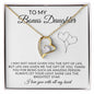 To My Bonus Daughter | Forever Love Necklace | I Love You With All My Heart