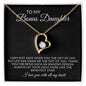 To My Bonus Daughter | Forever Love Necklace | I Love You With All My Heart