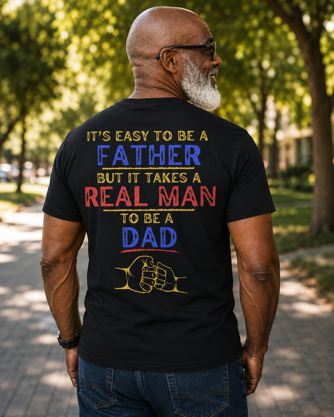 It's Easy To Be A Father, Fist Bump Father's Day T-Shirt