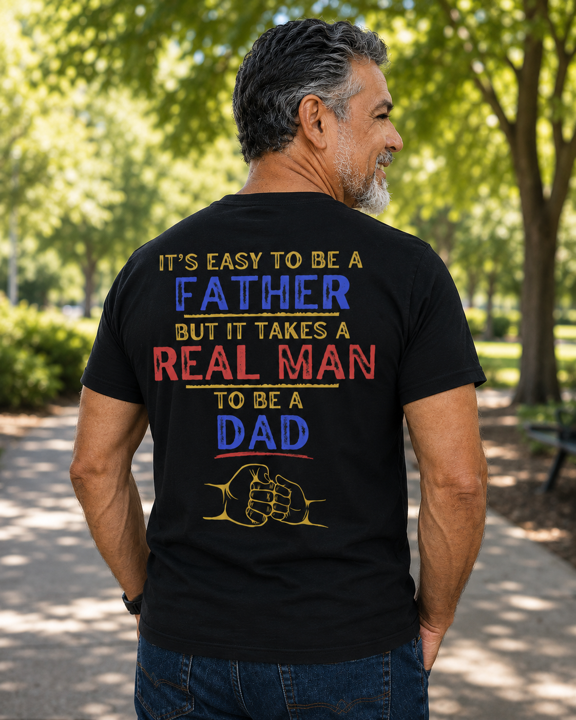 It's Easy To Be A Father, Fist Bump Father's Day T-Shirt
