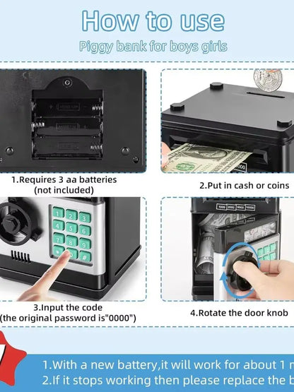 Cliksenz SmartBank™ – Kids ATM Savings Bank & Electronic Deposit Box | Fun Birthday & Holiday Gift