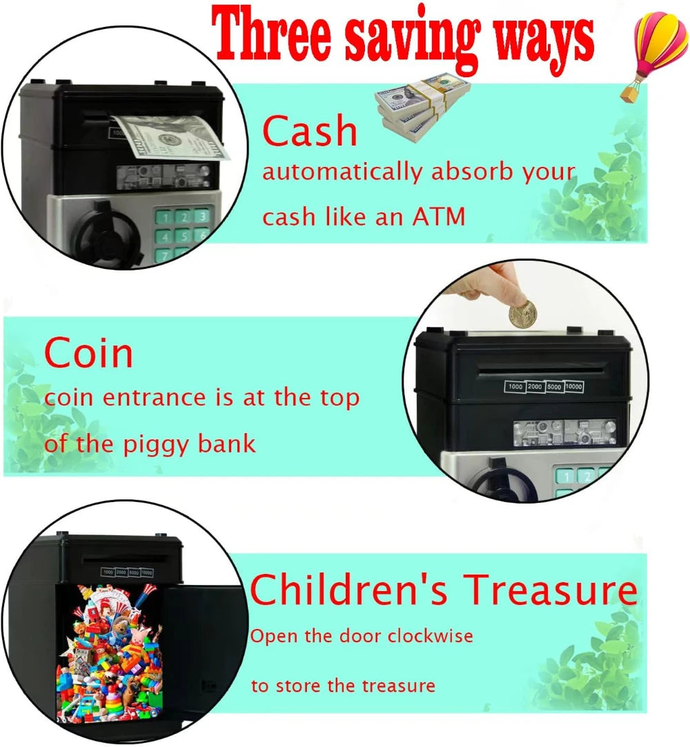 Cliksenz SmartBank™ – Kids ATM Savings Bank & Electronic Deposit Box | Fun Birthday & Holiday Gift