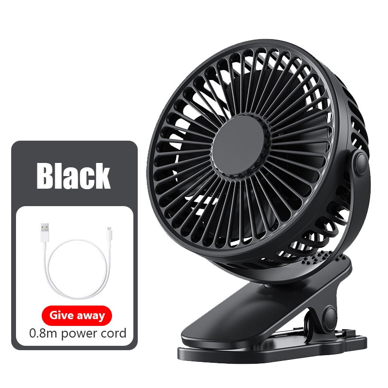 Rechargeable Clip-on Portable Mini Desk Fan