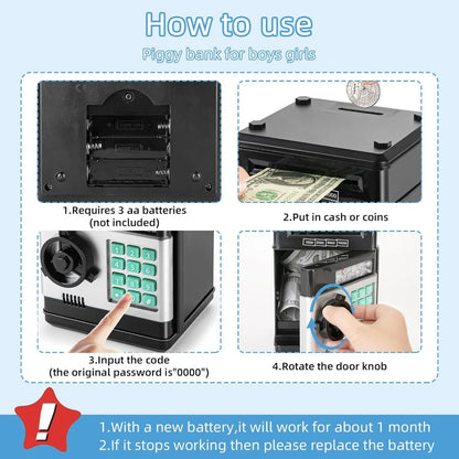 Cliksenz SmartBank™ – Kids ATM Savings Bank & Electronic Deposit Box | Fun Birthday & Holiday Gift