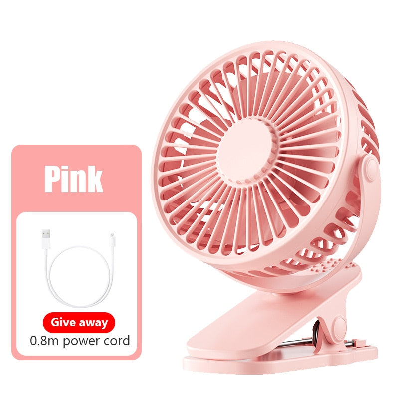 Rechargeable Clip-on Portable Mini Desk Fan