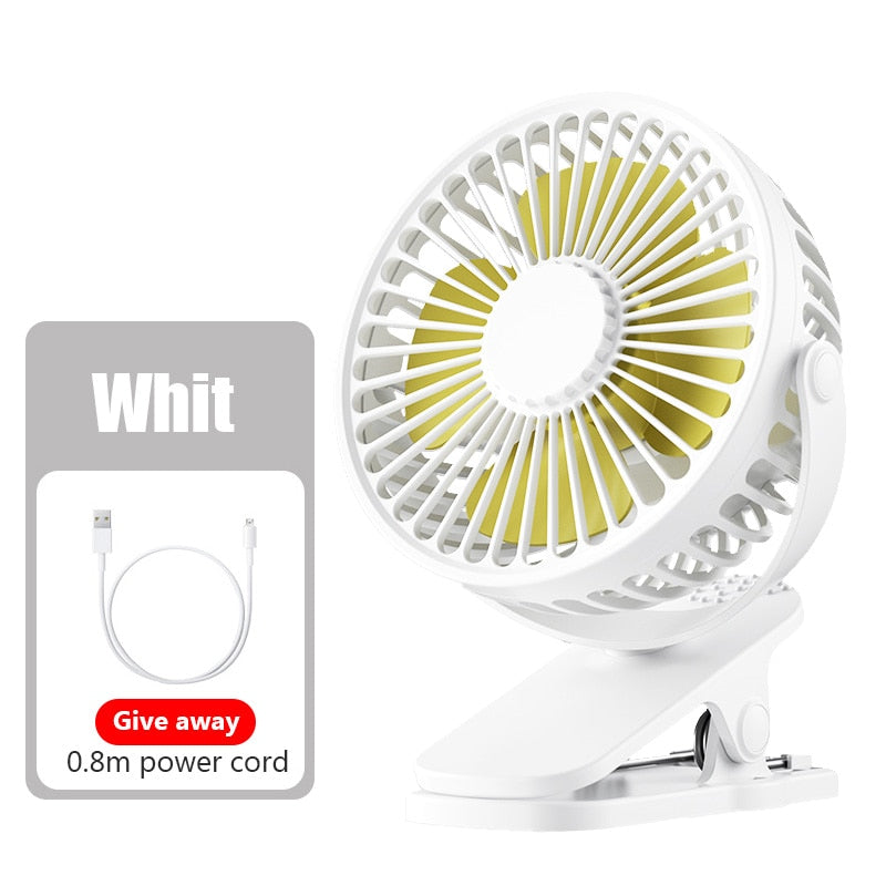 Rechargeable Clip-on Portable Mini Desk Fan