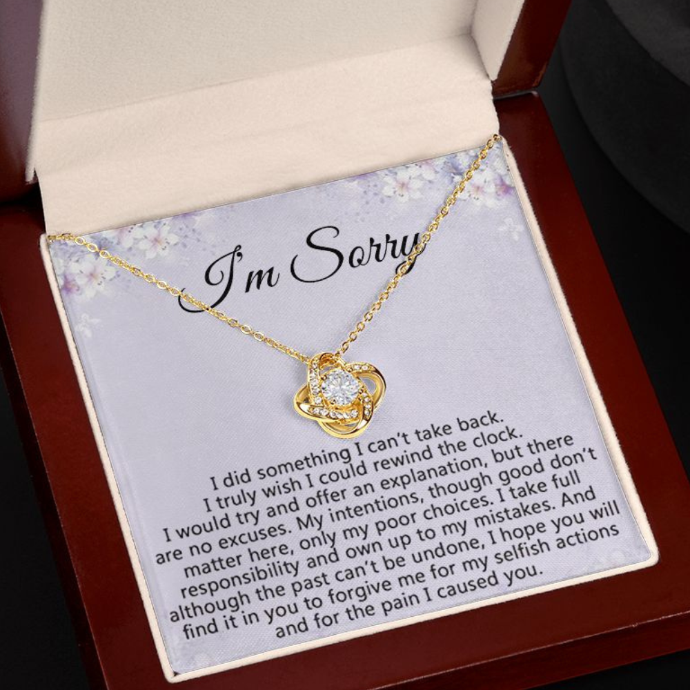 I'm Sorry| Forgive Me - Love Knot Necklace