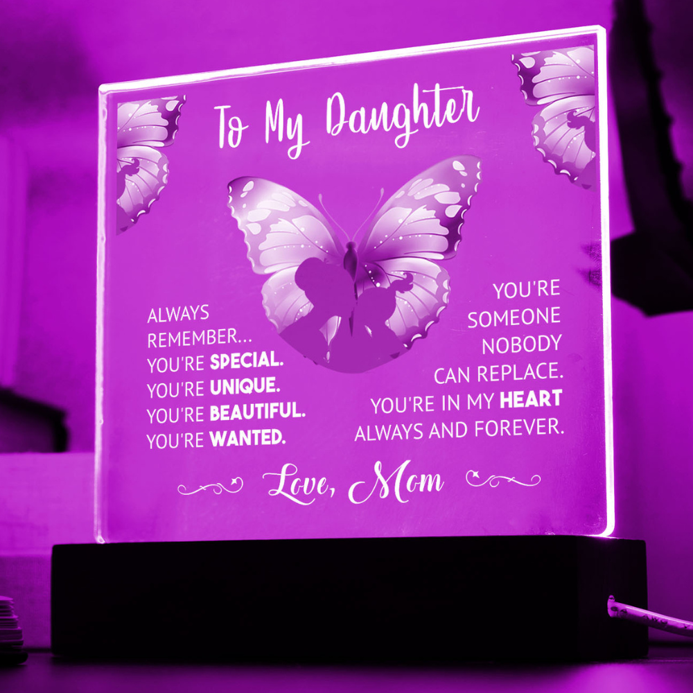 Mother to Daughter Acrylic Plaque – Always in My Heart