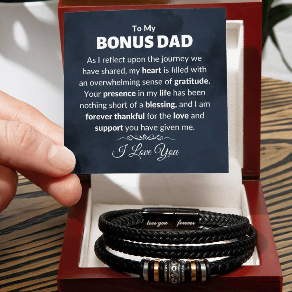 Bracelet for Stepdad, Bonus Dad,  Stepped Up Dad Gift, Gift for Stepped Up Dad