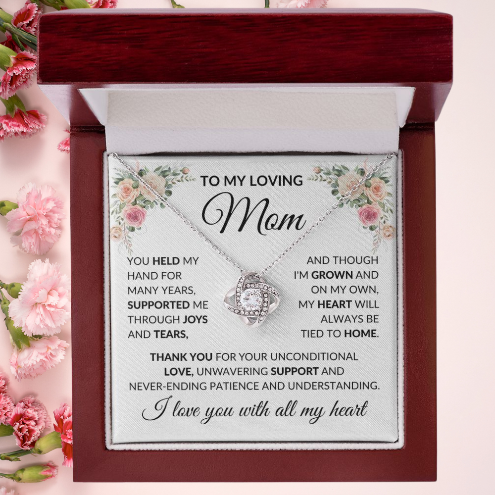 To My Loving Mom | Love Knot Necklace | I Love You With All My Heart