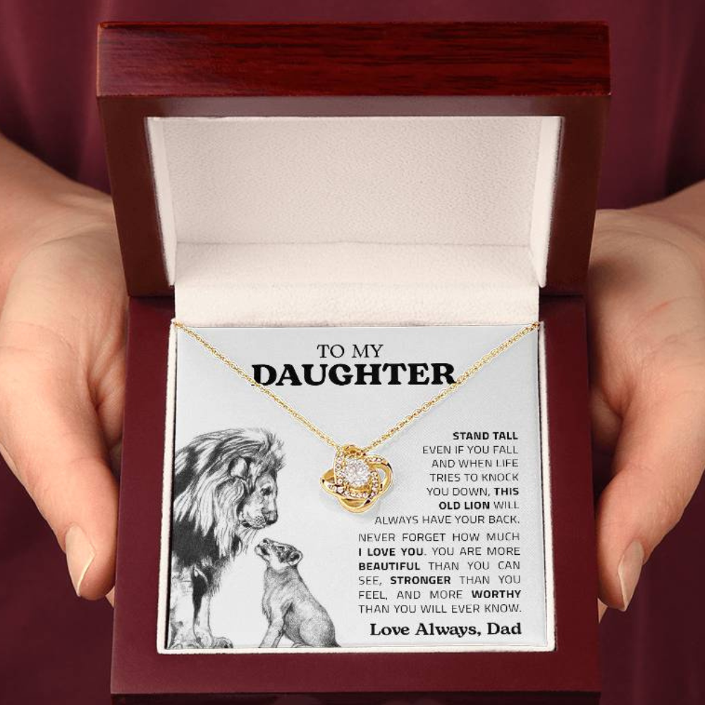TO MY DAUGHTER | LOVE KNOT NECKLACE | LOVE ALWAYS, DAD