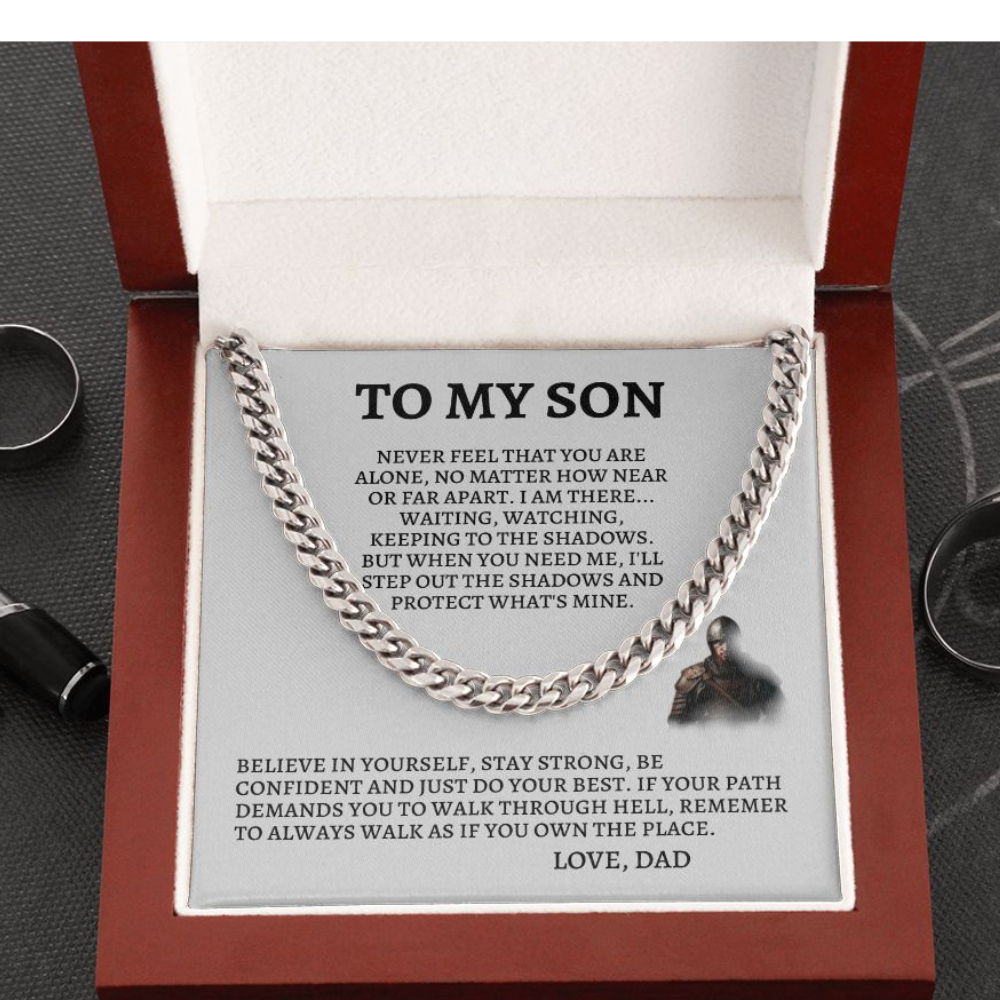 To My Son Cuban Link Chain Gift 💙⛓️