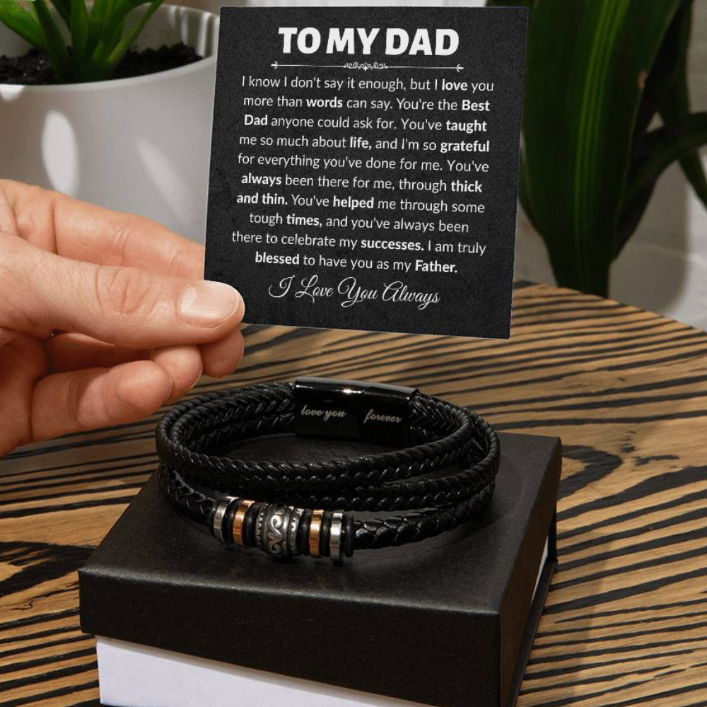 Bracelet for Dad, Personalized Bracelet for Men, Father's Day Gift from Daughter, Father's Day gift From son, Personalized Bracelet