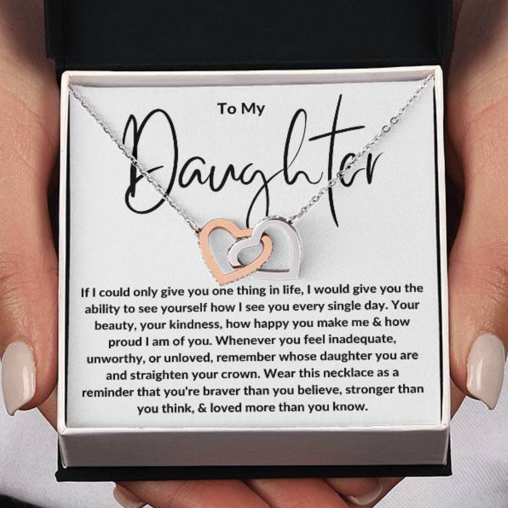 To My Daughter Heart Necklace Gift From Dad ❤️