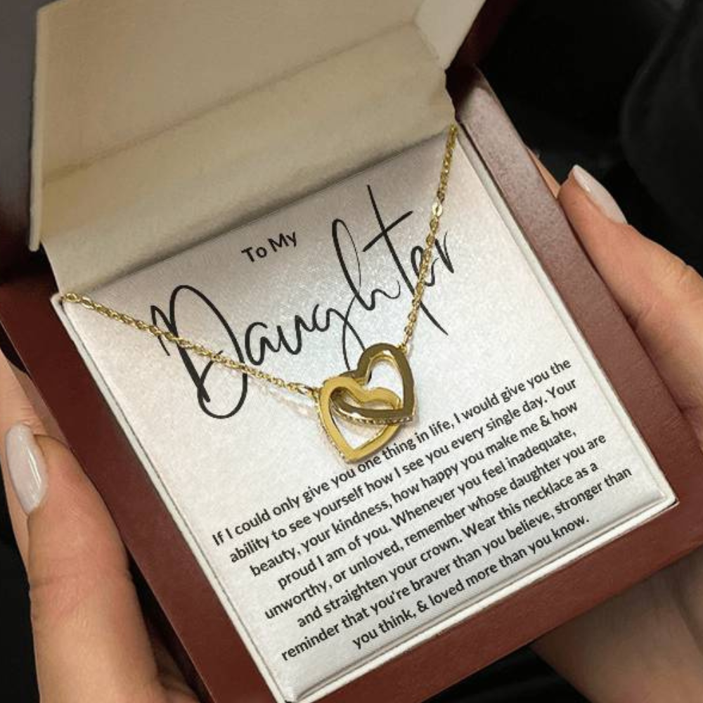 To My Daughter Heart Necklace Gift From Dad ❤️