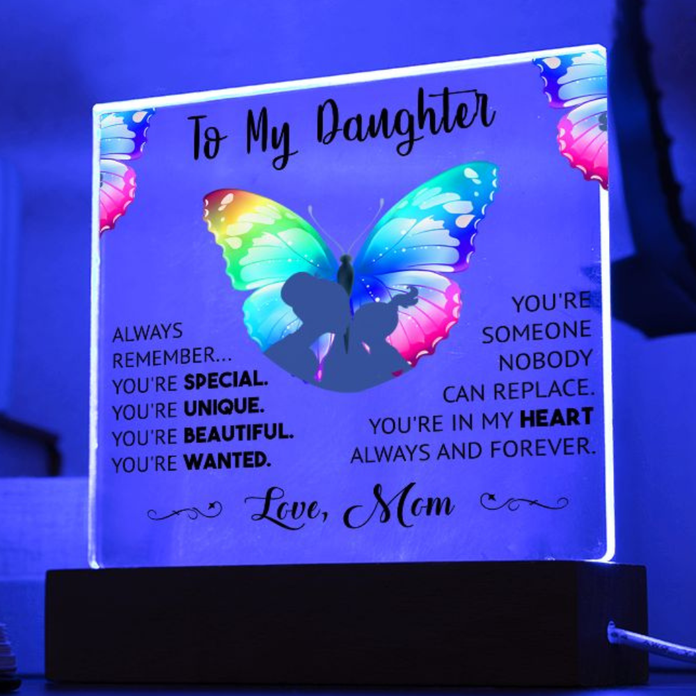 Mother to Daughter Acrylic Plaque – Always in My Heart