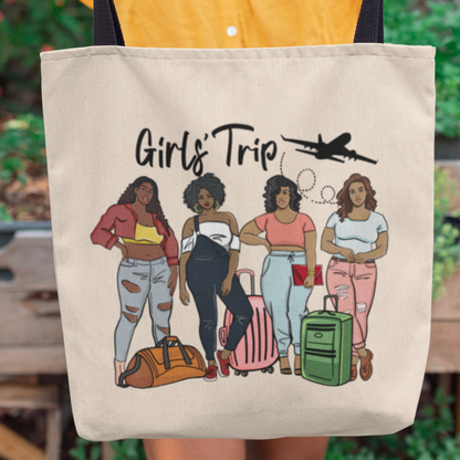 Melanin Magic: All-Over Print Tote Bag for Your Black Girls Trip