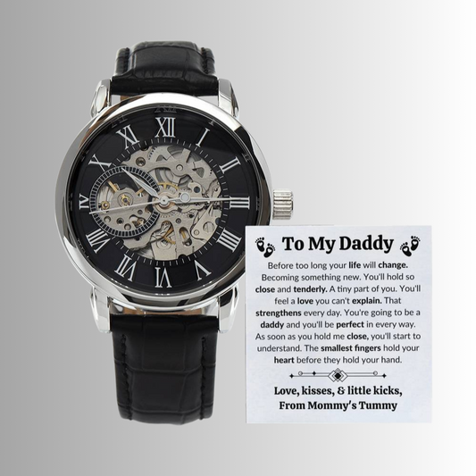 Men's Watch for Dad, Gift from Wife, from Partner, Openwork watch, Men's Watch, Happy Fathers Day Gift, Dad Gift, Man's Gift