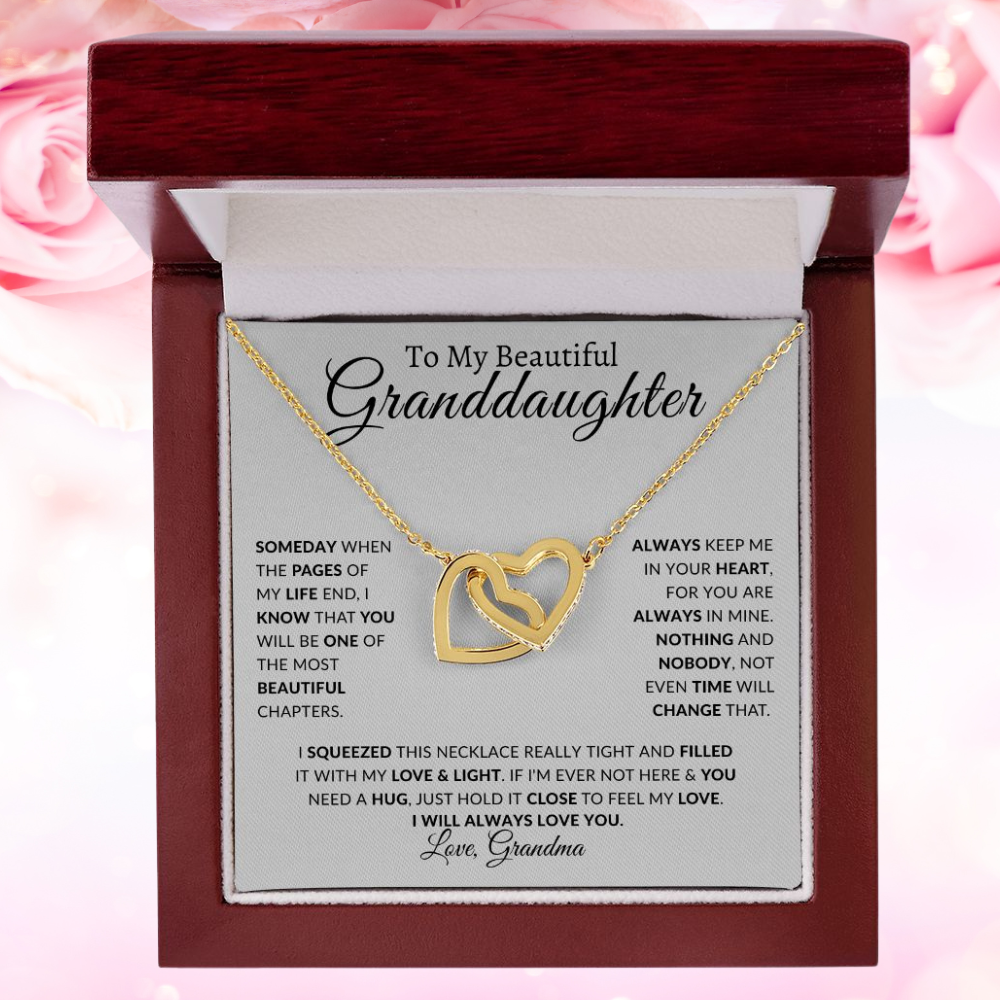 To My Beautiful Granddaughter | Interlocking Hearts | Love grandma