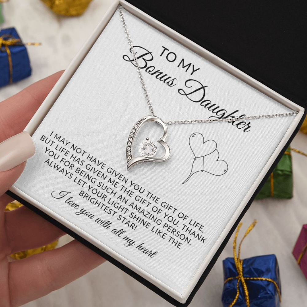 Bonus Daughter Forever Love Necklace Gift for Her