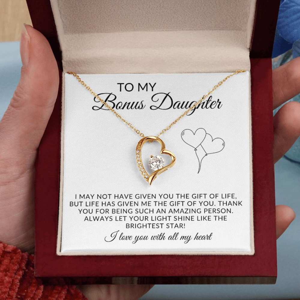 Bonus Daughter Forever Love Necklace Gift for Her