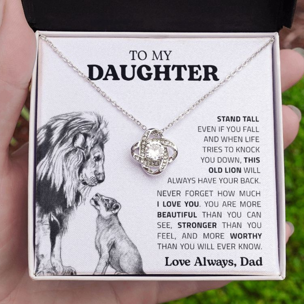 TO MY DAUGHTER | LOVE KNOT NECKLACE | LOVE ALWAYS, DAD