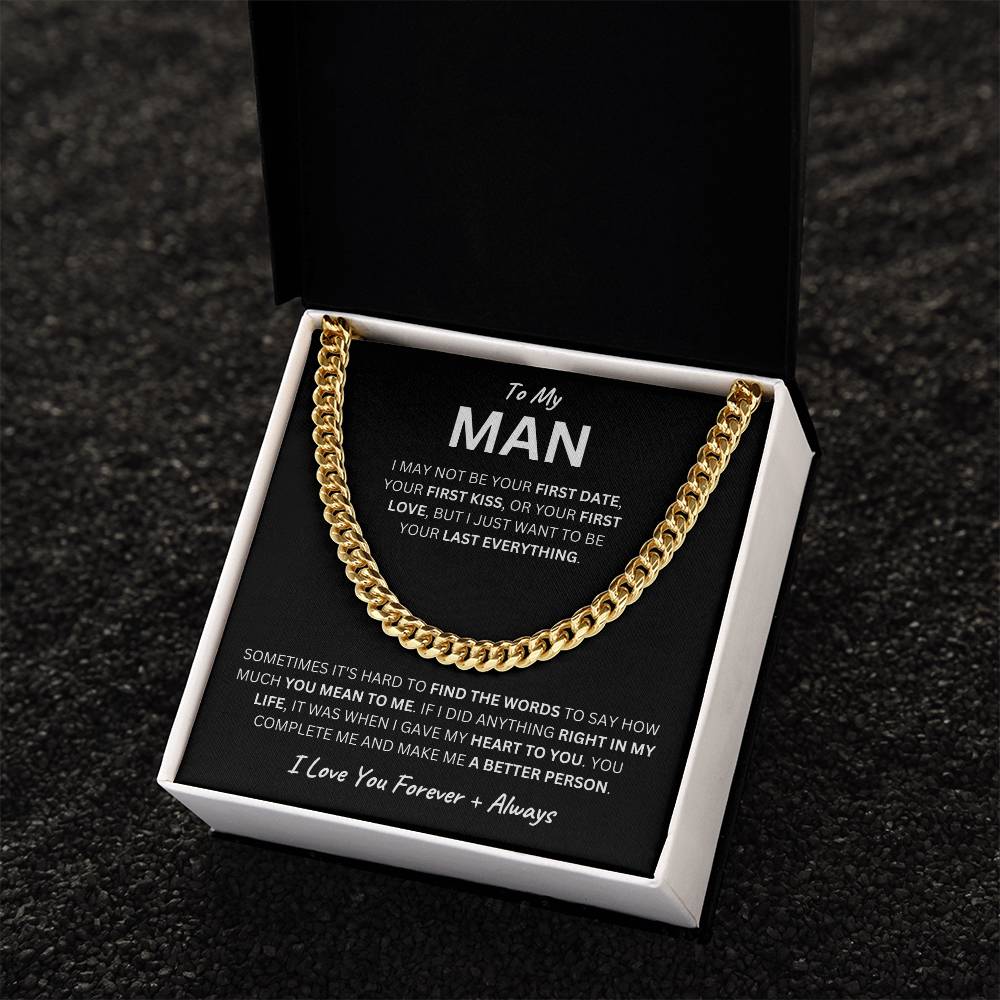 To My Man: Cuban Link Chain - A Gift of Love, Forever & Always