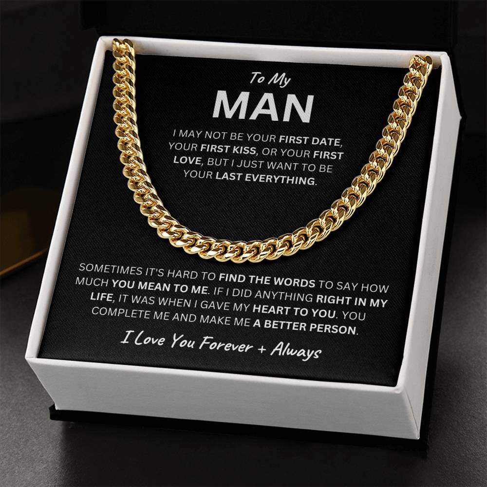 To My Man: Cuban Link Chain - A Gift of Love, Forever & Always