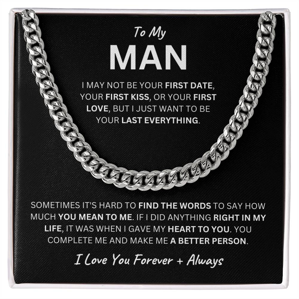 To My Man: Cuban Link Chain - A Gift of Love, Forever & Always