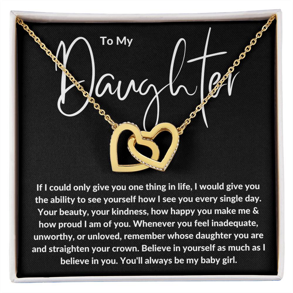 To My Daughter Heart Necklace From Dad