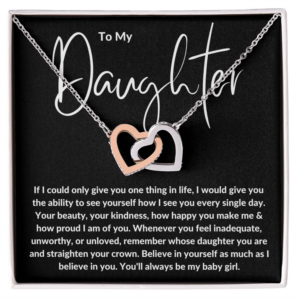 To My Daughter Heart Necklace From Dad