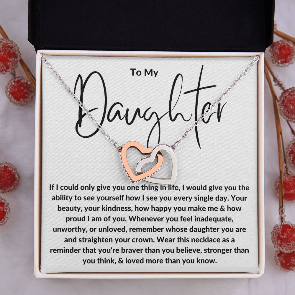 To My Daughter Heart Necklace Gift From Dad ❤️