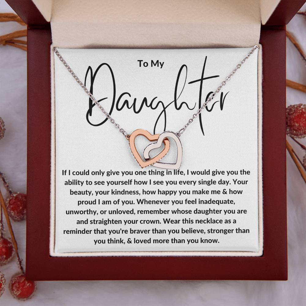 To My Daughter Heart Necklace Gift From Dad ❤️
