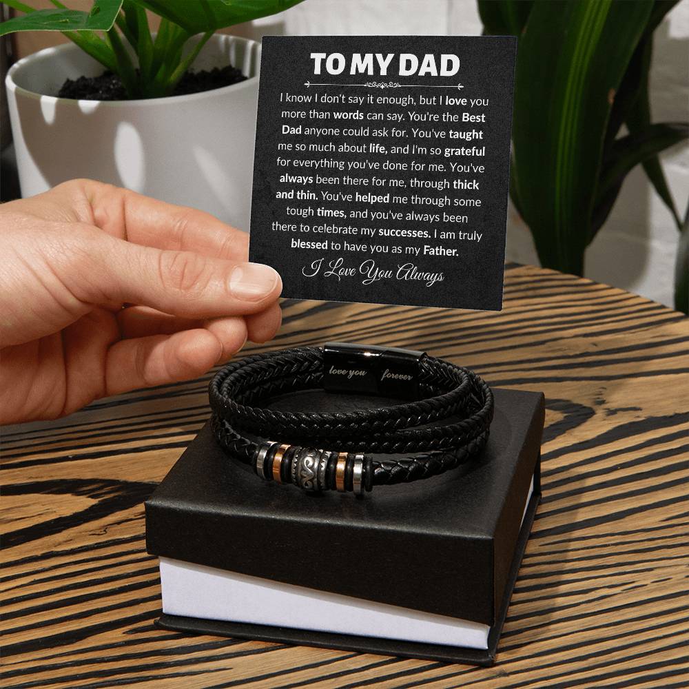 Bracelet for Dad, Personalized Bracelet for Men, Father's Day Gift from Daughter, Father's Day gift From son, Personalized Bracelet