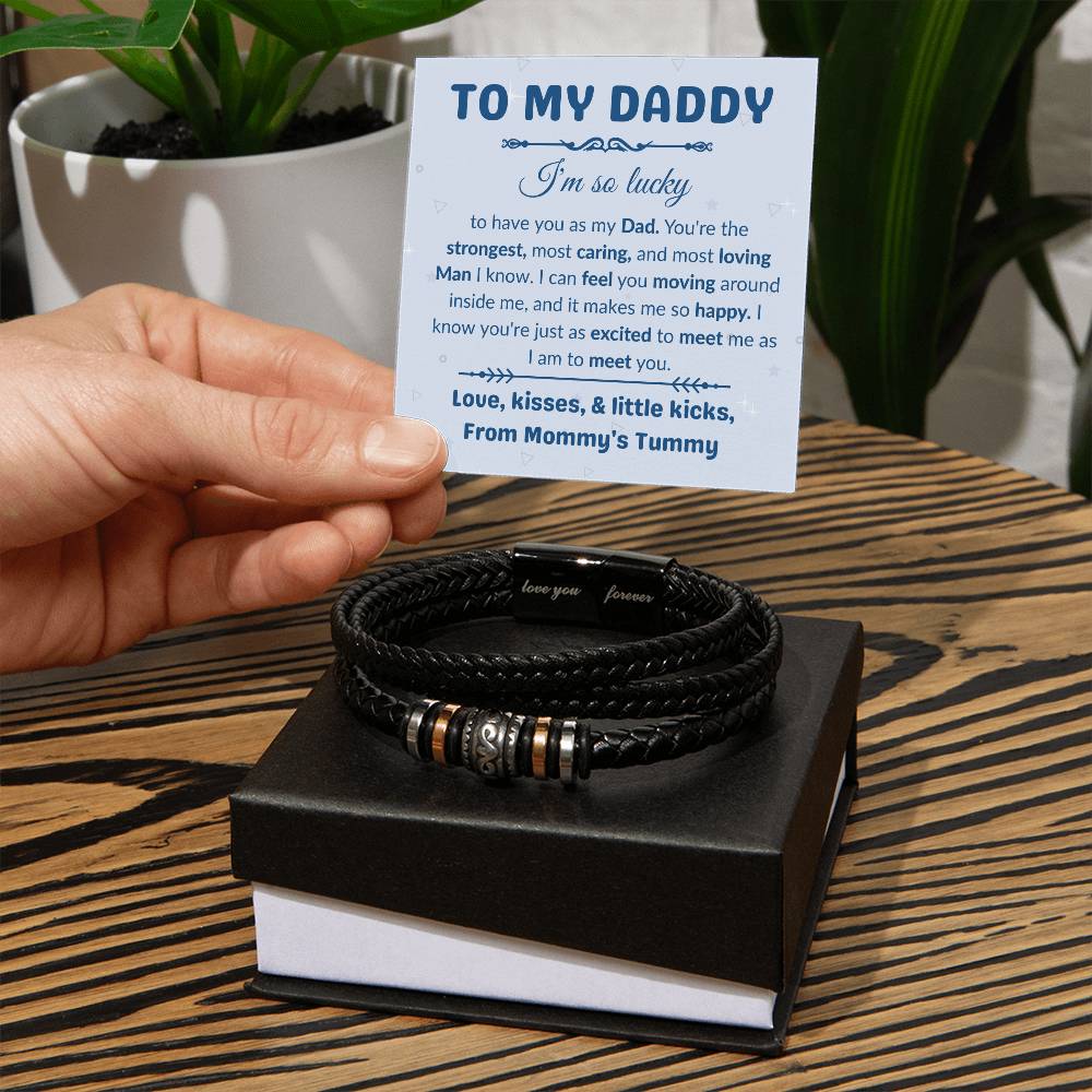 Daddy To Be Gift from Bump, Bracelet for Daddy To Be, Future Dad Gift on Fathers Day