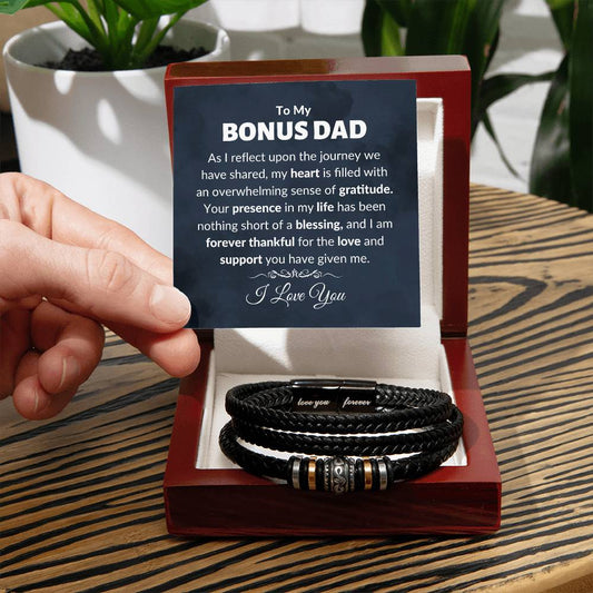 Bracelet for Stepdad, Bonus Dad,  Stepped Up Dad Gift, Gift for Stepped Up Dad from Stepdaughter, Stepson, Bonus Dad Father's Day Gift