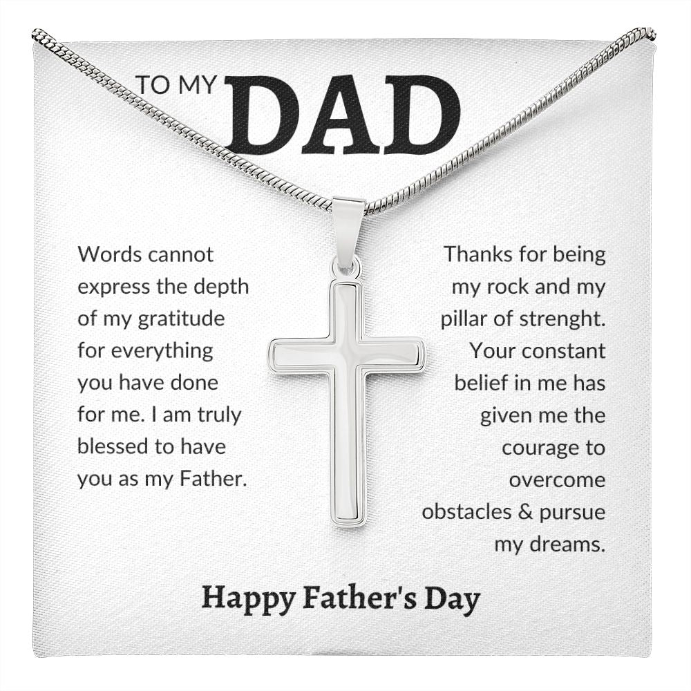 Dad cross, Dad Gift for father Birthday Gift, To my dad necklace, Father necklace for dad