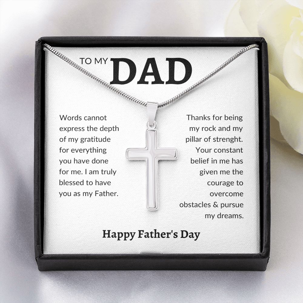 Dad cross, Dad Gift for father Birthday Gift, To my dad necklace, Father necklace for dad
