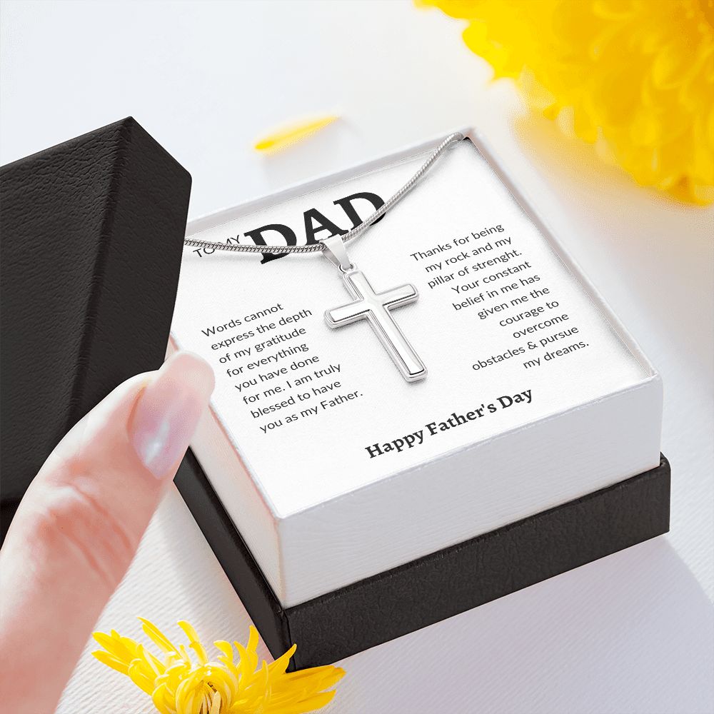 Dad cross, Dad Gift for father Birthday Gift, To my dad necklace, Father necklace for dad